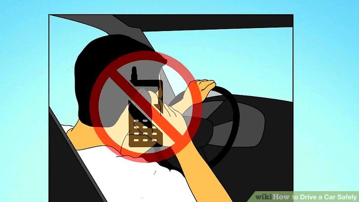 Wiki How to Drive a Car Safely , Avoid distractions